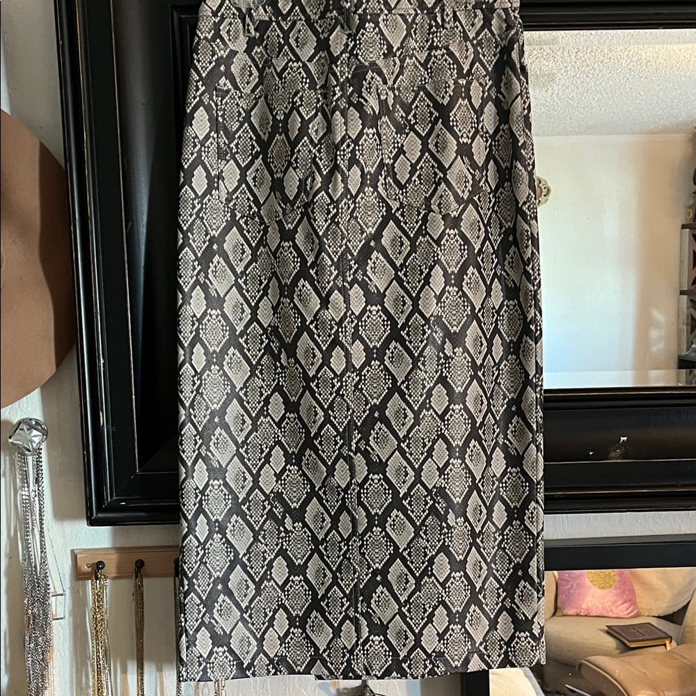 Free People We The Free Snake Print Pencil Skirt - Picture 4 of 5
